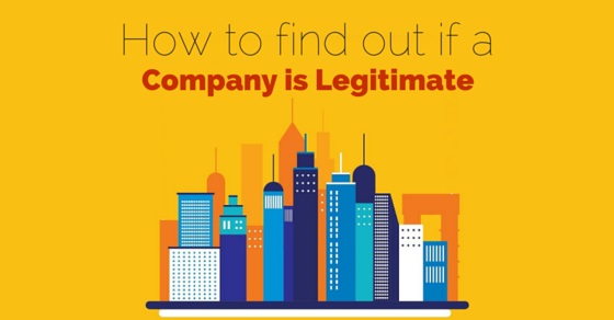 how to find out if a company is legit