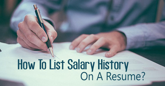 Resume and salary history sample
