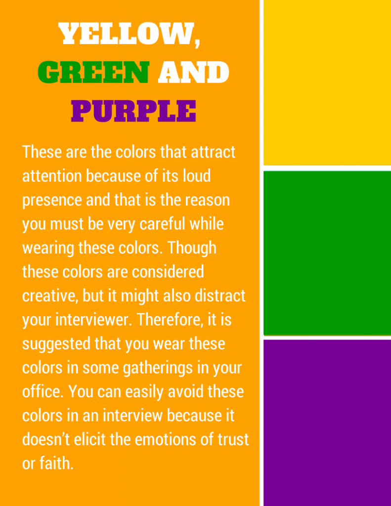 Colors to wear in an interview