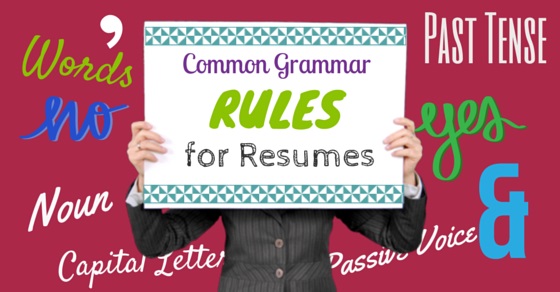 Grammar rules for resumes