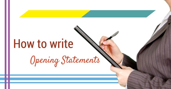 writing opening statements for resume