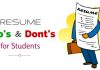 Important Resume Dos and Don’ts for Students to Remember resume do's and don'ts students