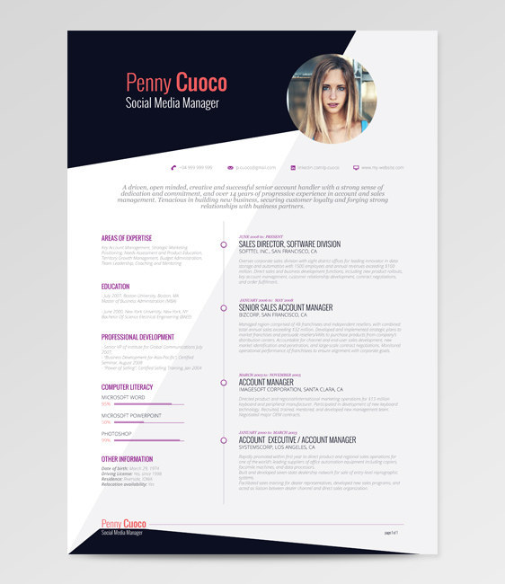 resume format and layout
