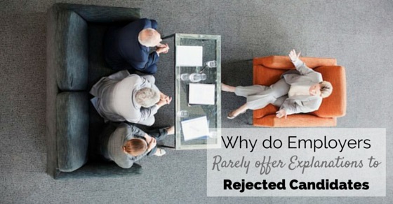 explanations to rejected candidates
