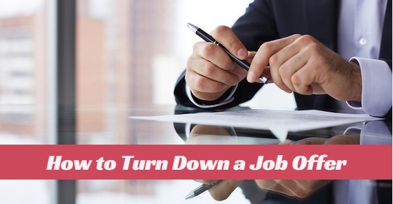 how turn down job offer