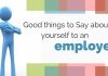 Good things to Say about yourself to an Employer things to say to employer