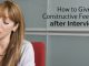How to Give Constructive Feedback after Interview? constructive feedback after interview