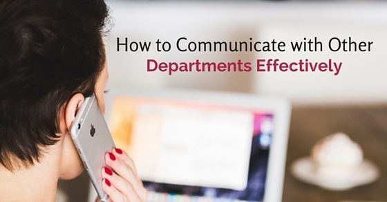 communicate with other departments