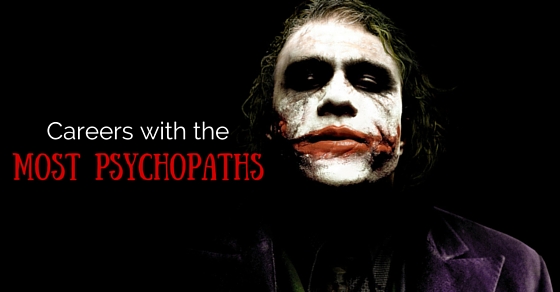 Careers with most psychopaths