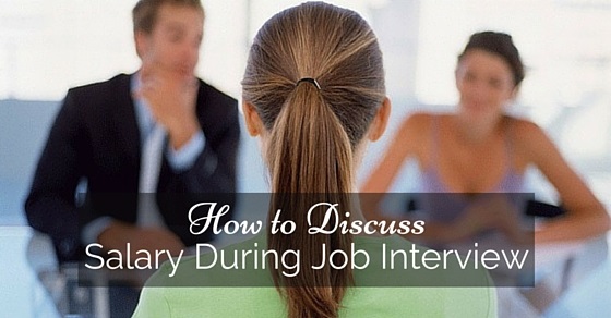 discuss salary during job interview 