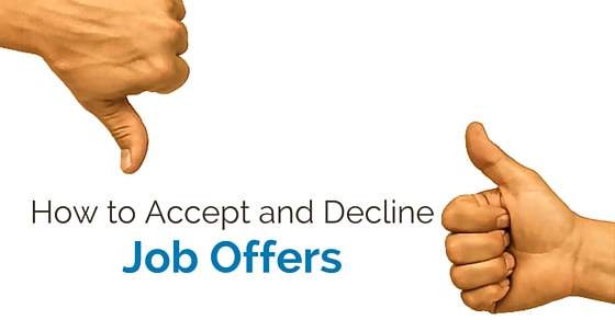 how accept decline job offer