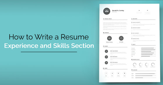 resume experience skills section