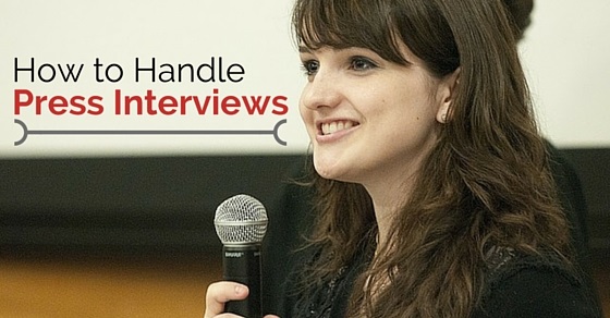 how handle press interviews