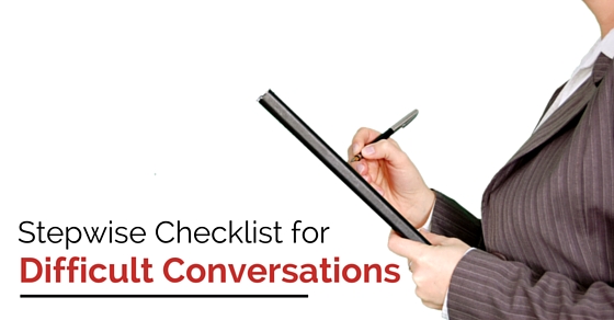 difficult conversations checklist