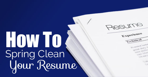 how spring clean resume