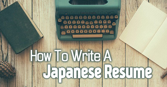 how write japanese resume