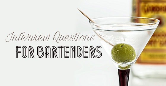 interview questions for bartenders