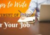 How to Write a Purpose Statement for Your Job? writing statement of purpose