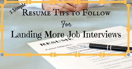 top resume tips