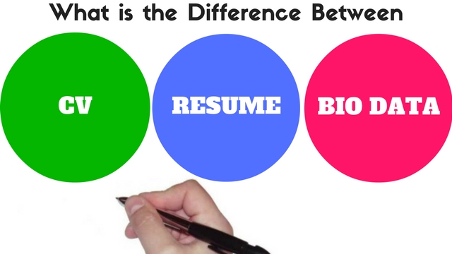 CV vs resume vs biodata