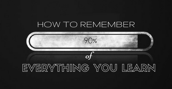 How to Remember Things