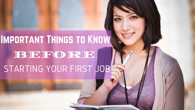 Starting Your First Job