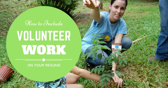 how to include volunteer work on your resume