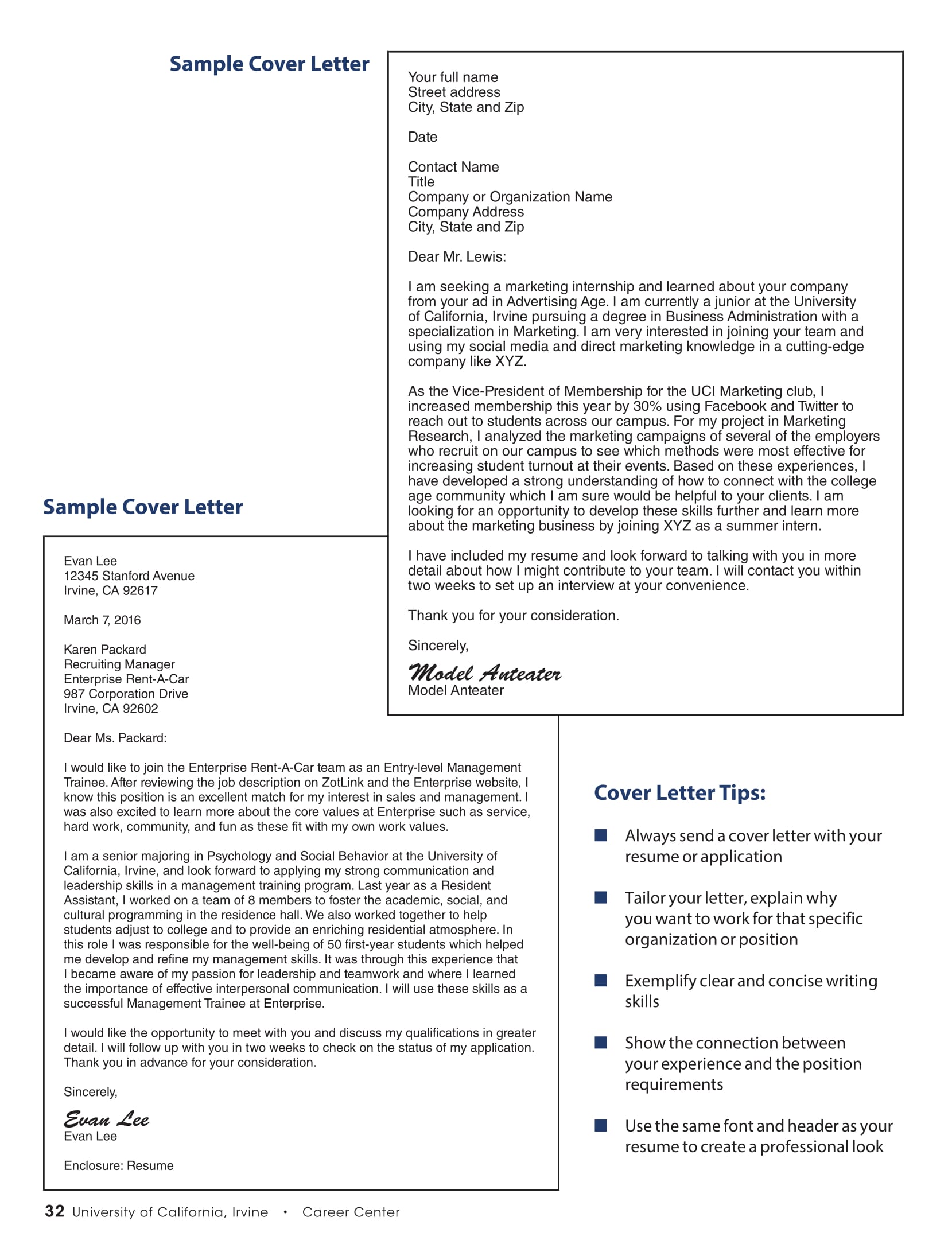 16 Best Cover Letter Samples for Internship