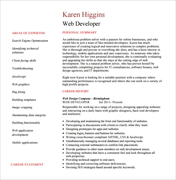 30 Best Developer (Software Engineer) Resume Templates 