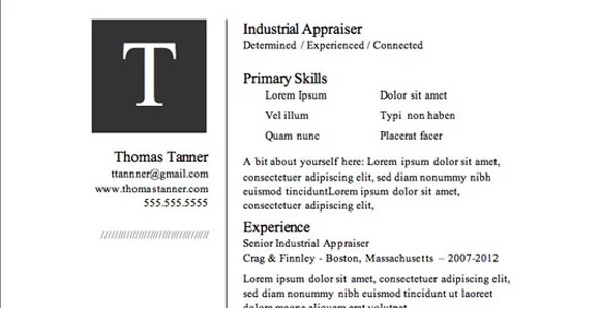 Experienced resume format