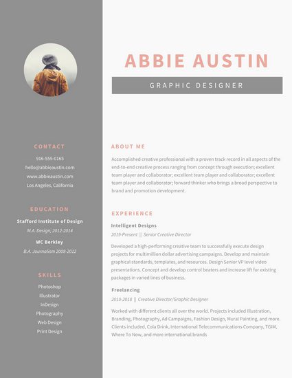 20 Eye-Catching Designer Resume Templates to Get a Job ...