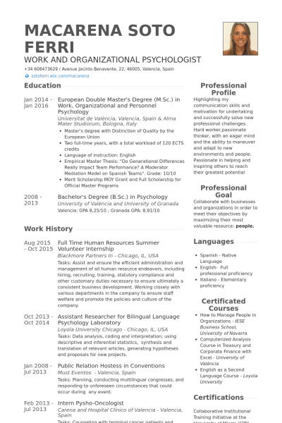 HR internship resume