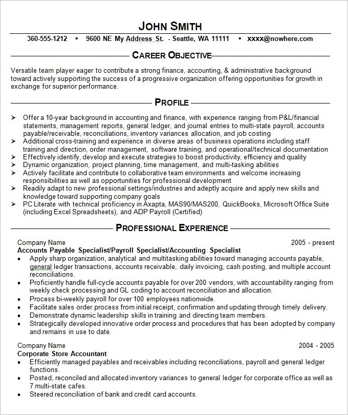 24 Best Finance Resume Sample Templates WiseStep