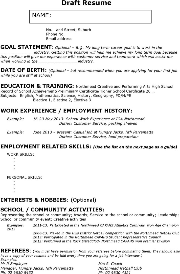 babysitter experience resume