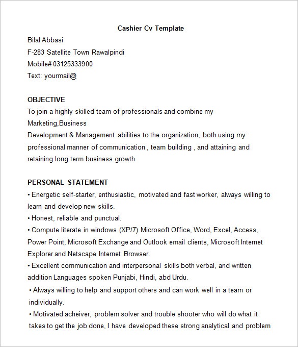 19 Best Cashier Resume Sample Templates Wisestep 5350