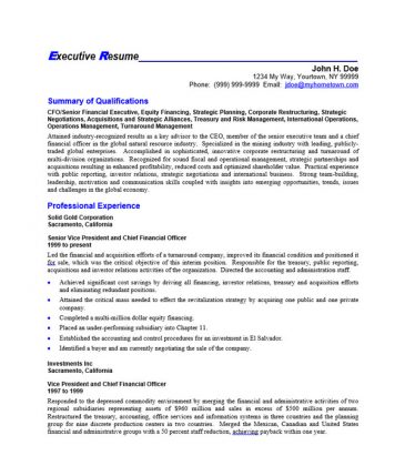 free ceo resume templates google docs