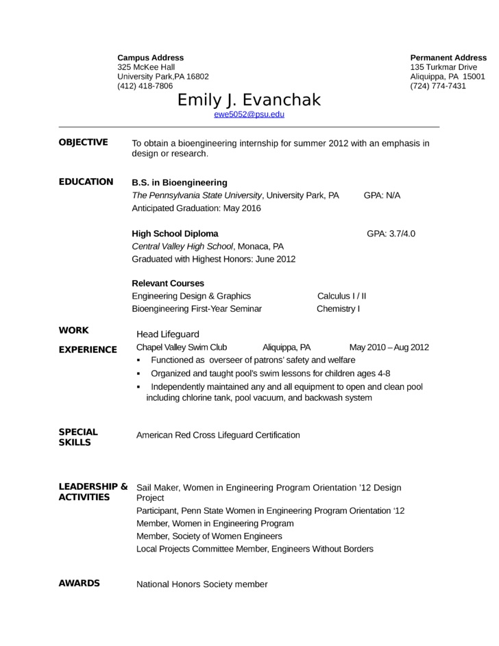 clean resume