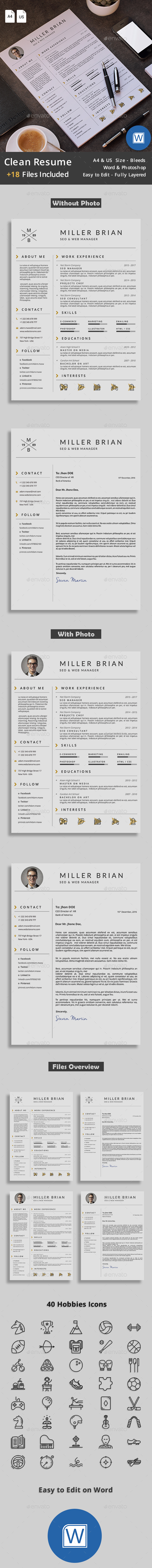 clean resume format