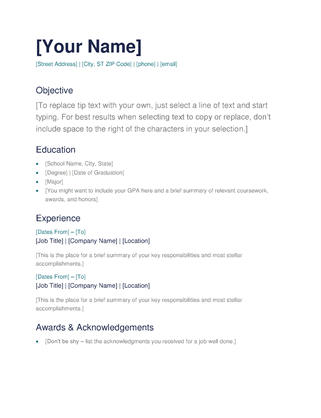 30 Simple and Basic Resume Templates for all Jobseekers ...