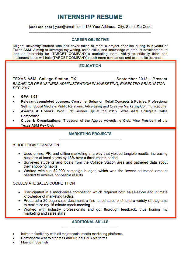 17 Best Internship Resume Templates To Download For Free WiseStep