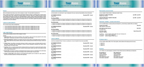 contemporary resume template