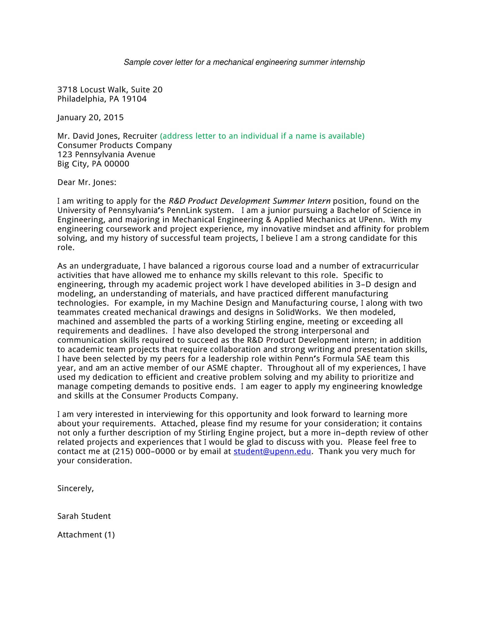 Cover Letter Sample for Internship - How Can I Apply for ...