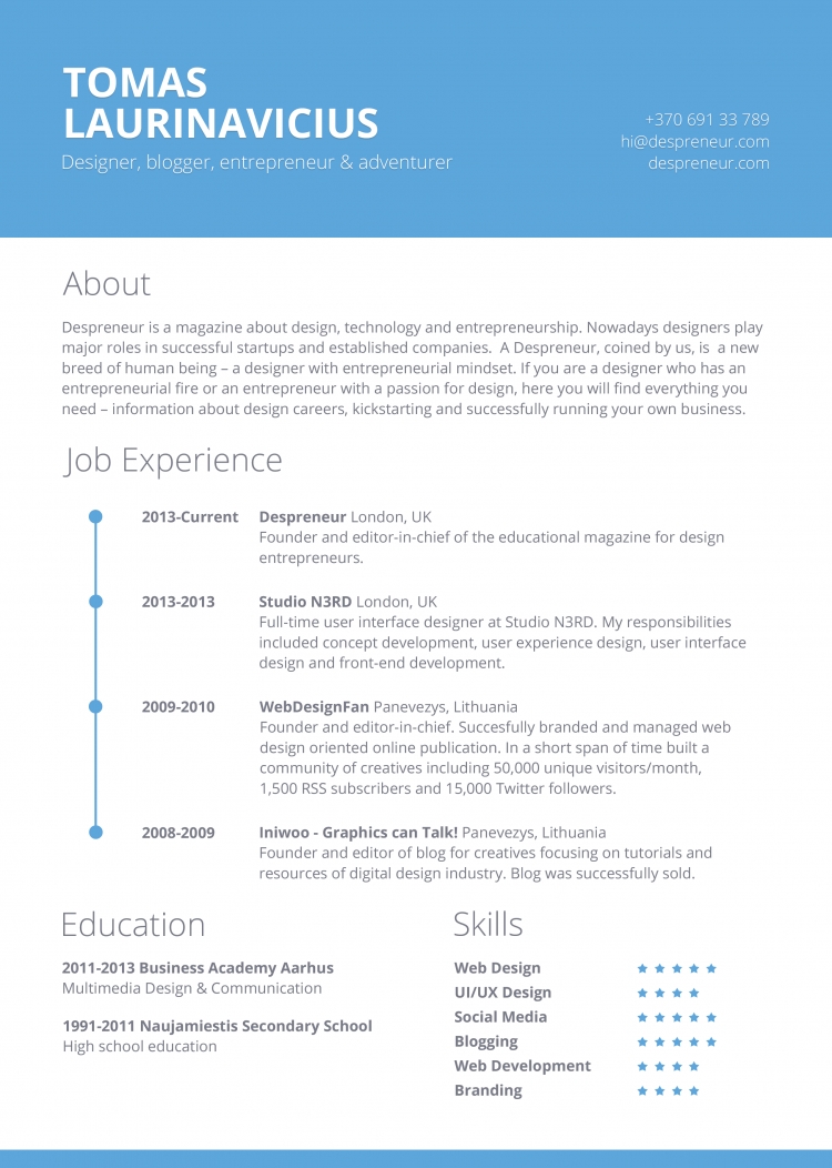 free resume templates modern