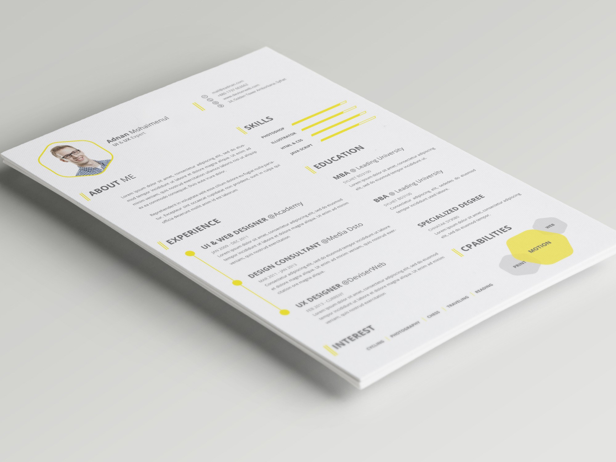 cv resume template