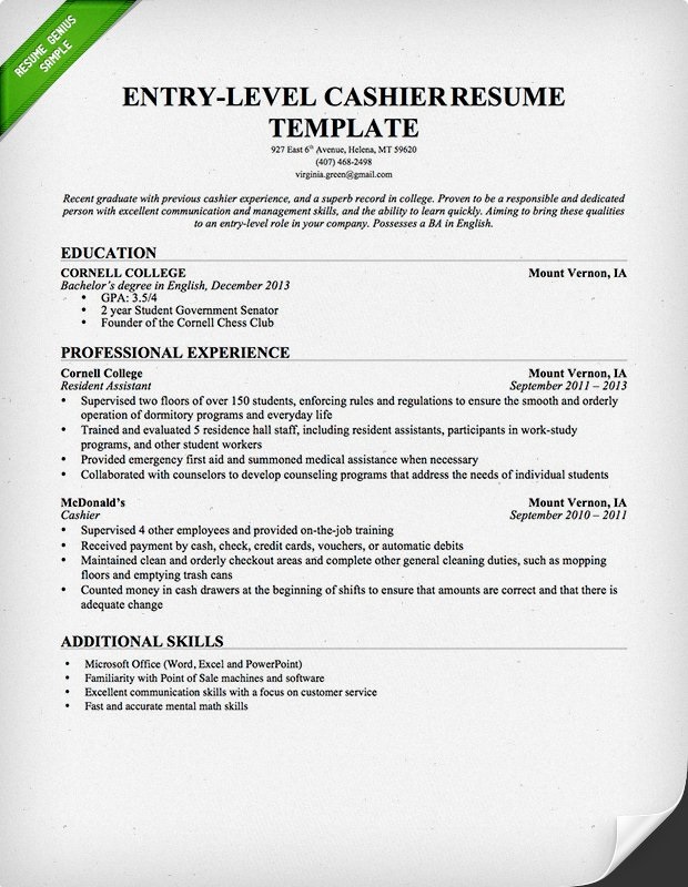 19 Best Cashier Resume Sample Templates WiseStep