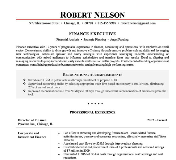 executive cv template