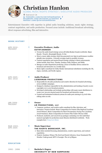 executive producer resume