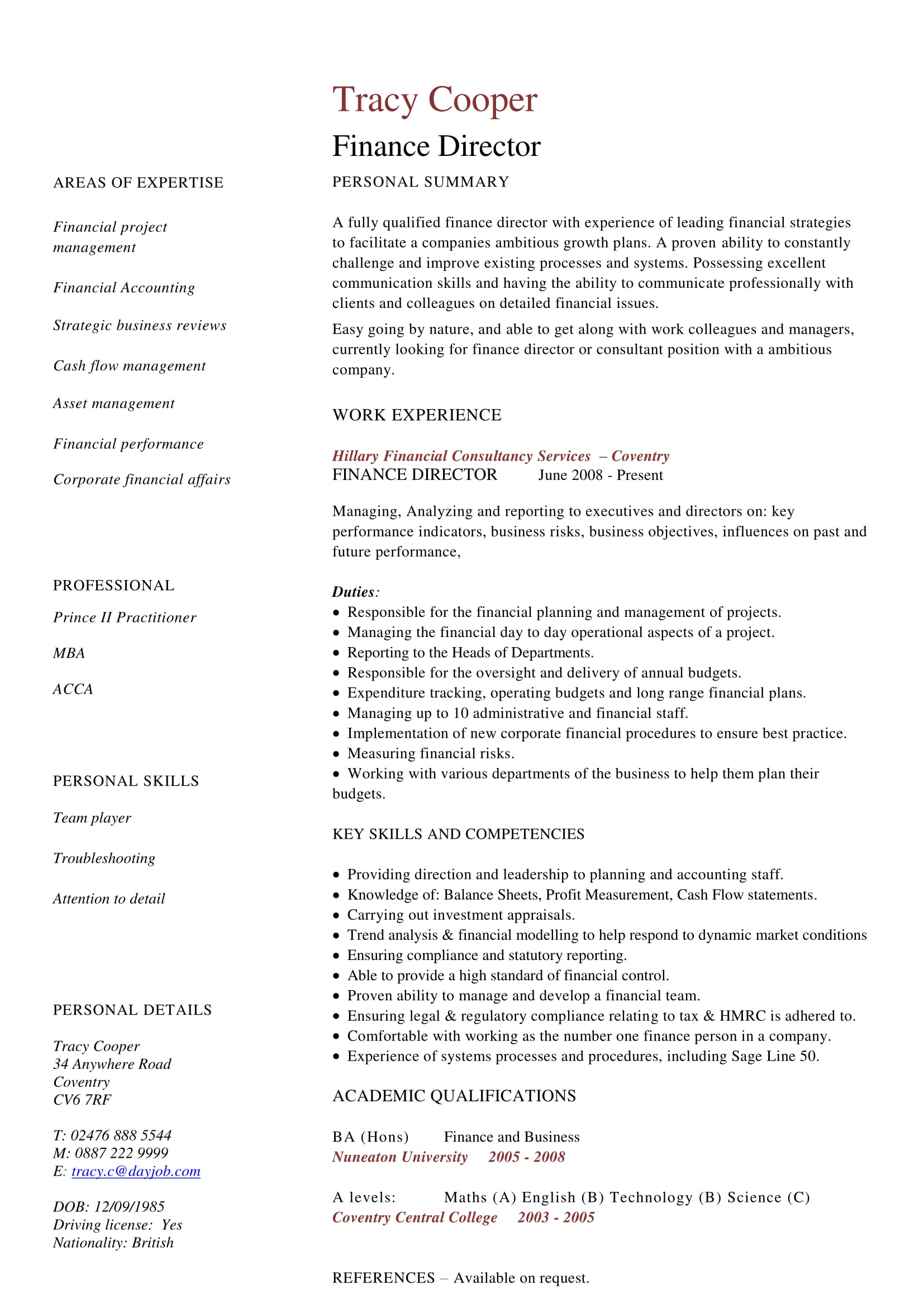 24 best finance resume sample templates