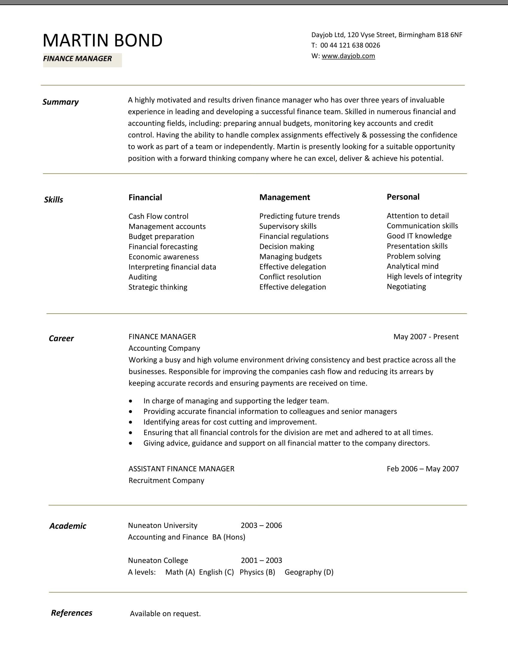 24 Best Finance Resume Sample Templates Wisestep