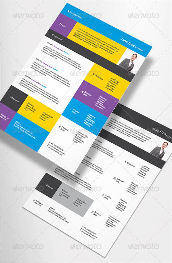 free indesign resume template